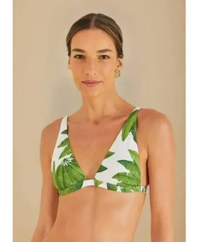 Farm Rio π Palm Fan Bikini Set Triangle Bikini Top + Low Bikini Bottom XL/L NWT