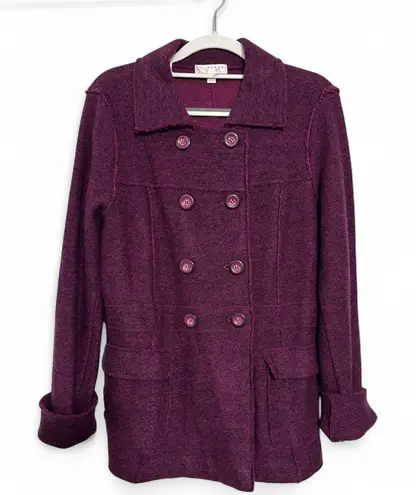 Kenar Women's Rich Purple Pea Coat