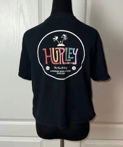 Hurley  BLACK BASIC RAINBOW LOGO TEE thumbnail 2