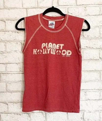 Planet Hollywood Vintage Cap Sleeve Tee Size Large