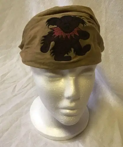 Grateful Dead  Embroidered Dancing Bear Head Scarf