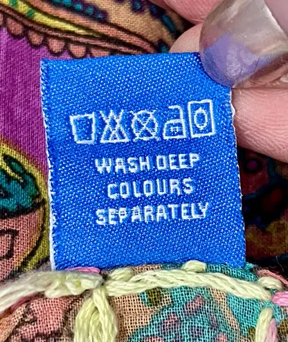 Raj 100% Cotton SzL Ladies Pink Boho Hippie Tunic Top Swim Cover Embroidered