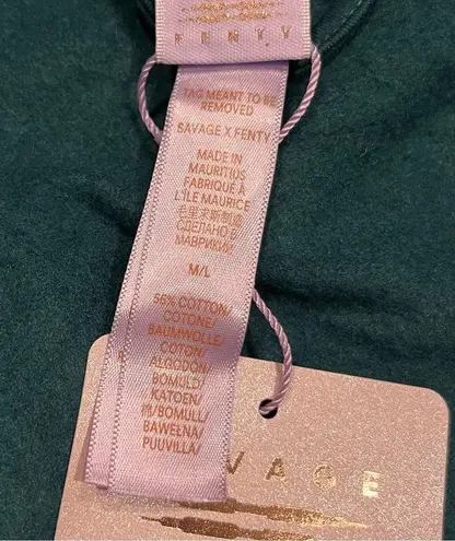 Savagexfenty NEW Savage X Fenty Hunter Green Savage Showgirl Short Robe