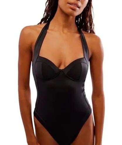 HAH x FREE PEOPLE One Pcs Swimsuit Sz L Black Fairy Resort Y2K Coquette L NWT Size L