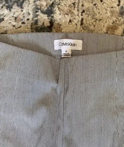 Calvin Klein Ankle Slacks Work Pants Striped