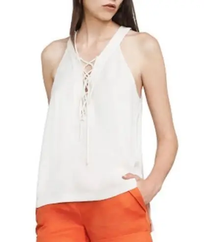 BCBGMAXAZRIA  Lace Up Tank Top Sleeveless Blouse Size XXS