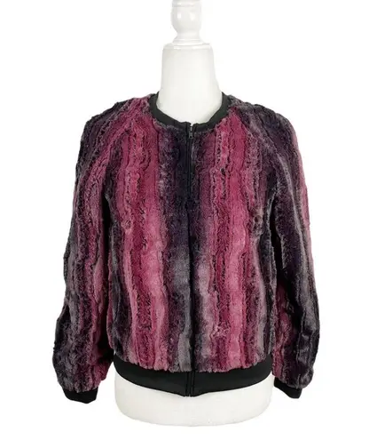 Eight Sixty Faux fur bomber jacket Size XS