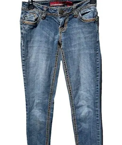 Zana Di Vintage Women’s Sz 1 Embroidered Brown Flare Jeans Dark Wash Y2K…