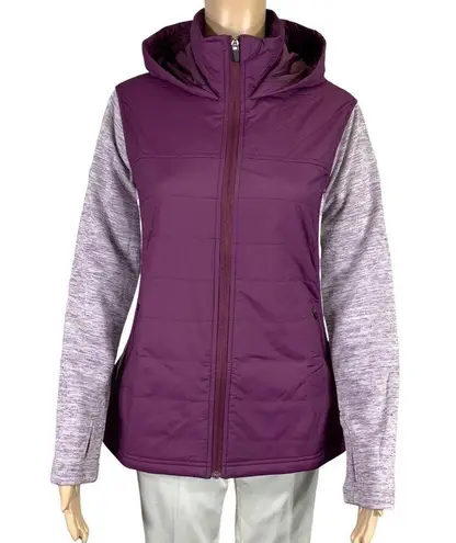 Ultimate Terrain Womens Hybrid Jacket Coat Hooded Full Zip Purple Small