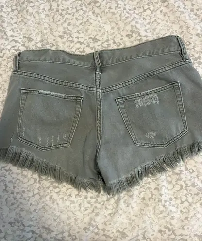 Free People Jean Shorts-green