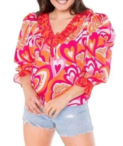 Alden Adair Jean Top in Lovers Lane, Size S New in Packaging