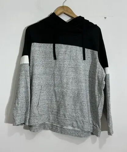 Womans Just Bee Black Gray Hoodie Light Weight 1x