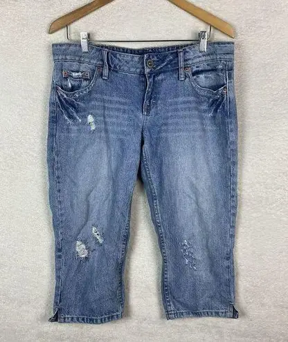 American Eagle  Womens Cropped Jeans AE Artist Size 10 Regular Distressed Y2K‎