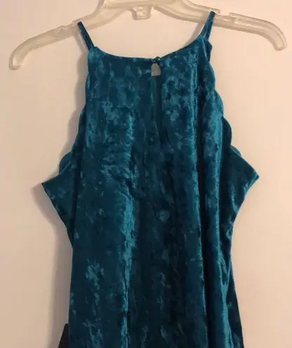 BCX NEW Velvet Dress Teal Dress with side pockets size S