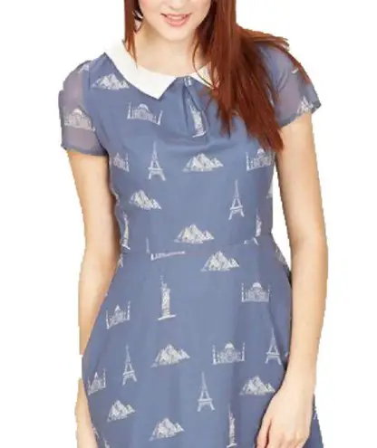 Sugarhill Boutique World Dress Blue/White, Size 8 Blue