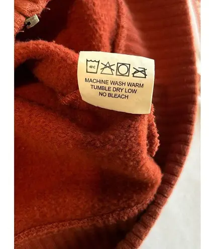 Hydro Flask Womens Burnt Orange Zip Up Hooded Jacket Size Medium Relaxed Fit