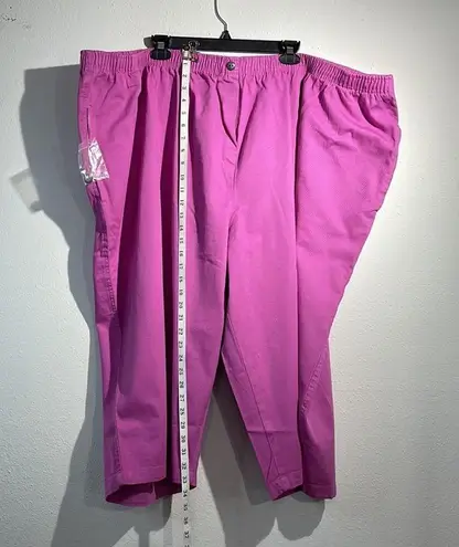 Woman Within  Pink Pull On Capris 38W Petite New In Packaging