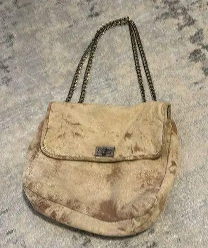 LULU Beige Hand Bag With Chain Tan - Image 1