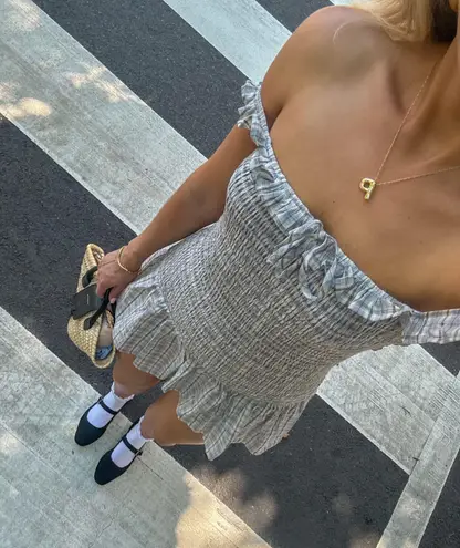 Peppermayo Blue Grey Mini Dress