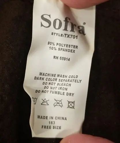 💕SOFRA💕 Fleece Lined High Rise Soft Leggings (2 Pairs) Brown & Charcoal Gray Size M