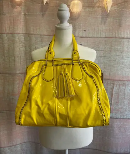Melie Bianco Vegan Leather Shoulder Bag Purse Yellow