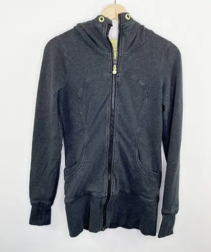 Lululemon  Dark Grey Full Zip Activewear Scuba Hoodie Jacket Women's Size 6