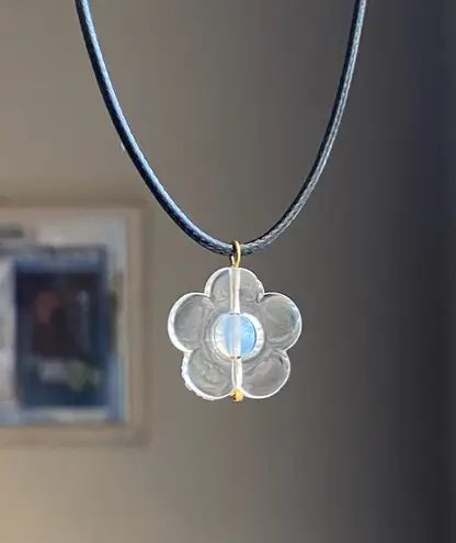 Handmade simple flower fairy cottage boho cute necklace🌼