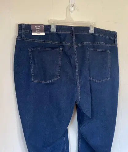 Ava & Viv NEW mid rise skinny dark wash denim jeans Comfort Women’s size 26W NWT