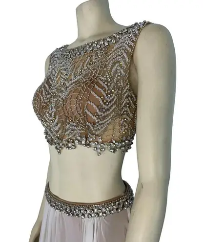 Terani Couture PROM 1611P1018 White & Nude size 6