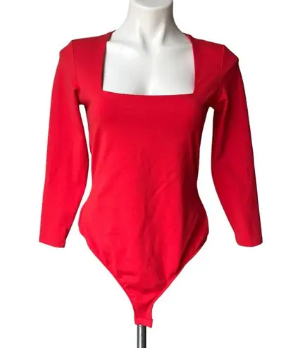 Free People  Intimately Truth or Square Bodysuit - Flame Scarlet - Size L
