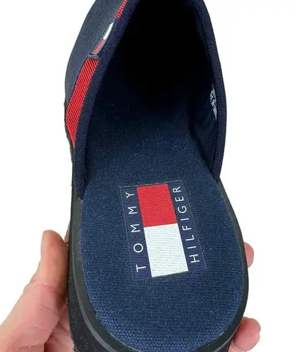 Tommy Hilfiger  NWOT Vintage Slip On Platform Mules Clogs Canvas Y2K 90s Size 9.5