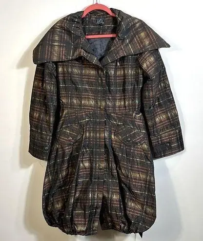 Ubu Pack Your Personality Brown Puffy Women Tie Waist Trench Coat Medium