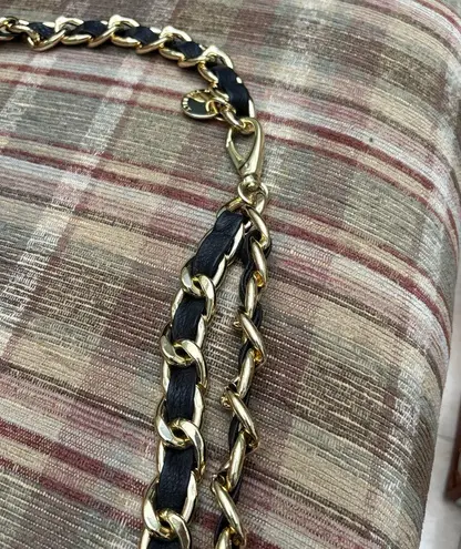 Carolina Herrera Gold and Black Chain Belt