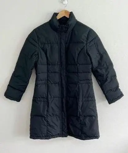 Garnet Hill Black Long Maxi Shaped Down Coat 6