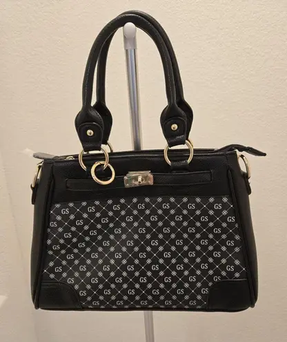 The Danbury Mint GS Monogram Black Handbag NEW Purse Top Handles and Strap
