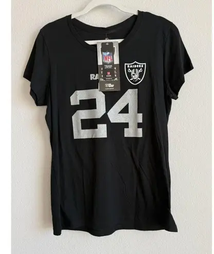 NFL Team Apparel Las Vegas Raiders Football Tim Brown Womens T-Shirt Size XL NWT