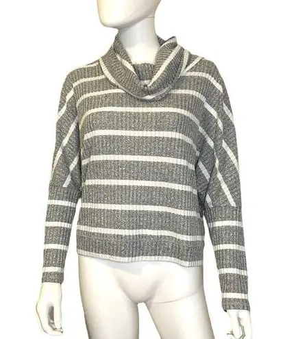 BB Dakota  by Steve Madden Stripe Sweater in Gray Size Large