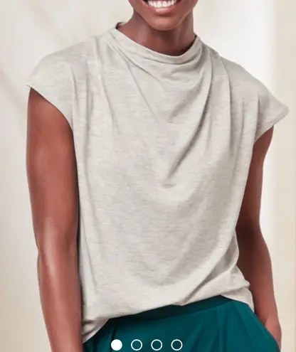 Garnet Hill Garnet Hill Drape Neck Top Women’s Size Large Gray Lightweight Casual