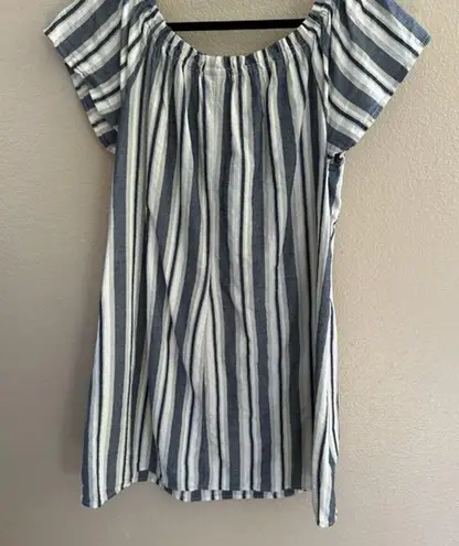 Wrapper ‎ Blue/White Dress  Size Large