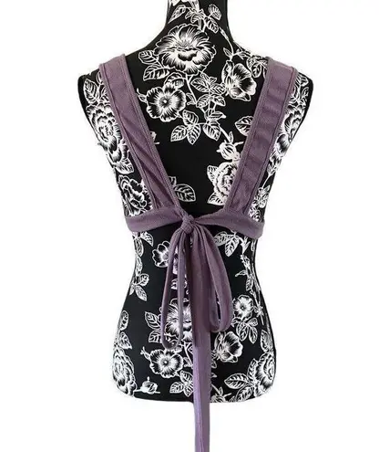 Dazy Cropped Tank Top Beach Coastal Vacation Purple Size M