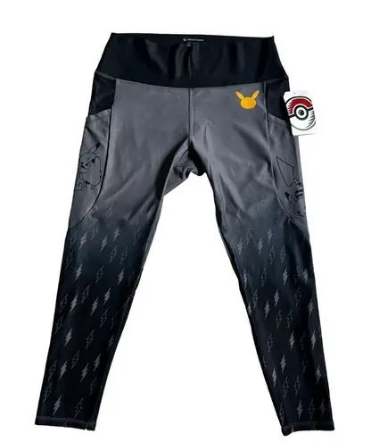 Pokémon Pikachu Gray 7/8 Length Leggings - Adult size 3XL