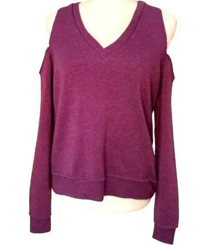 Alternative NEW! brand for NORDSTROM Purple Shoulder Cut Out Sweatshirt - small