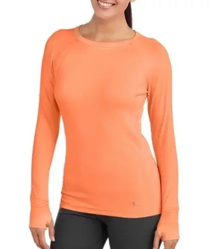 Danskin  Now Women's Long Sleeve size xsmall Performance T-Shirt orange workout