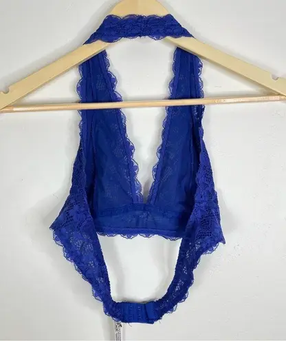 Free People  | Intimately Yours Lace Halter Bralette Royal Blue Medium