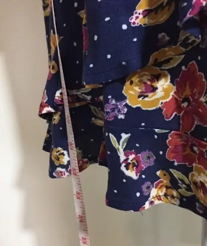 Xhilaration NEW Navy Blue Floral Long Sleeved Dress Pussybow