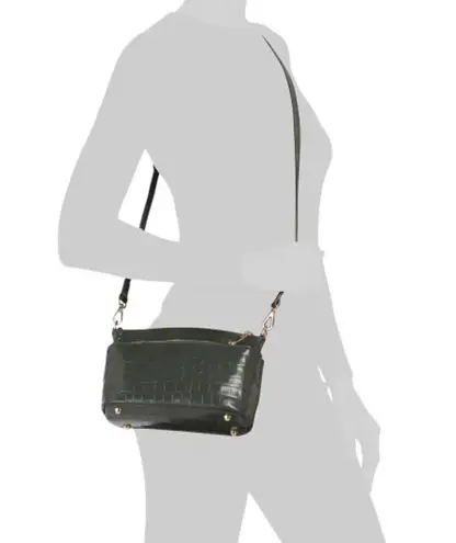 DIVINA FIRENZE Orange Leather Triple Entry Cocco Crossbody