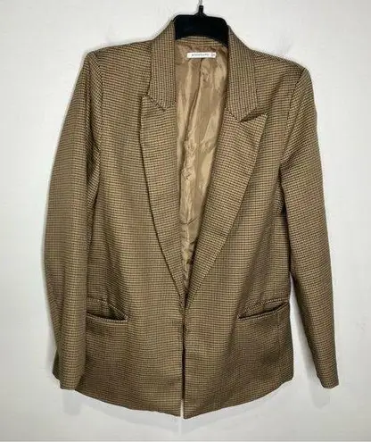 Staccato houndstooth open blazer tan brown multi colored women’s size small