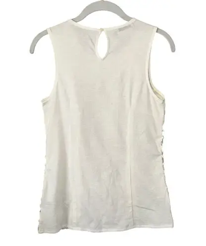 Van Heusen NEW Off White Floral Design Top Women’s Shirt Size XS/Small Style Fit