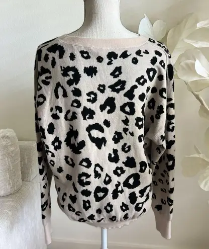 Rebecca Taylor Jacquard Print Pullover Long Sleeve Wool Sweater