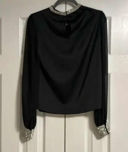 Generation Love ASHLEY CRYSTAL BLACK BLOUSE